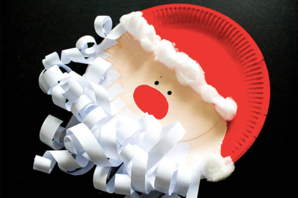 Christmas Crafts For Kids - Santa Claus Paper Face