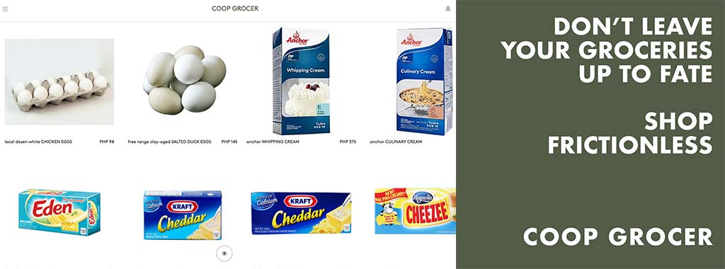 eggs, cream, and cheese of online grocery 