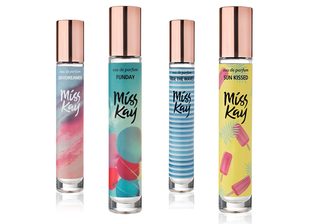 colored perfume bottles summer essentials 