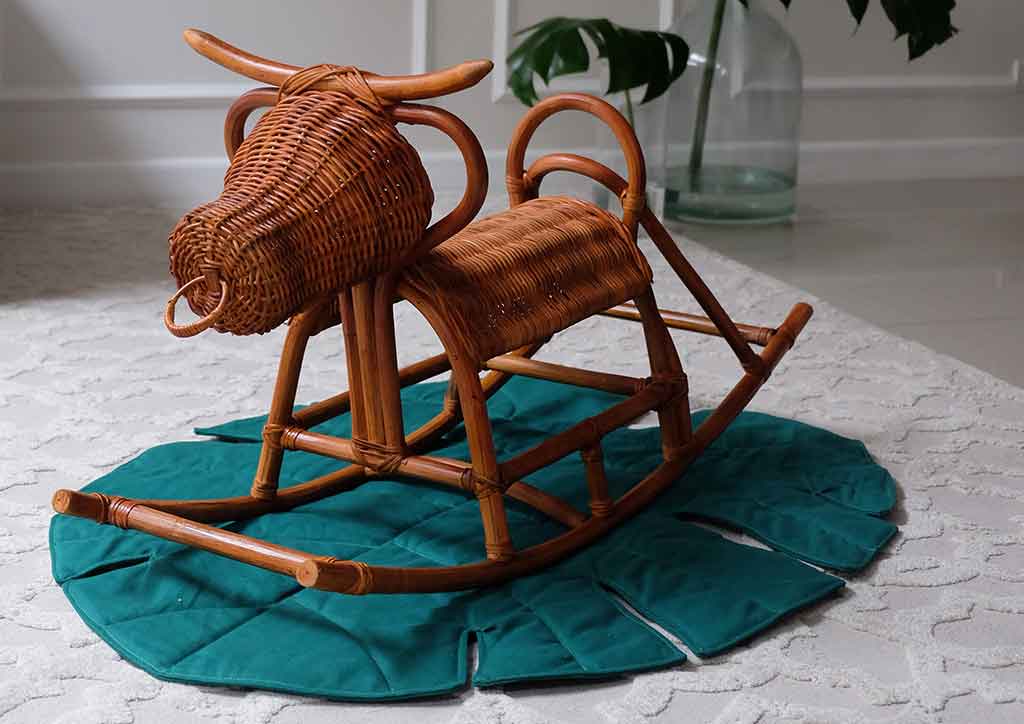 Kalabaw Rocker, Tropicale's first piece, all made from natural rattan