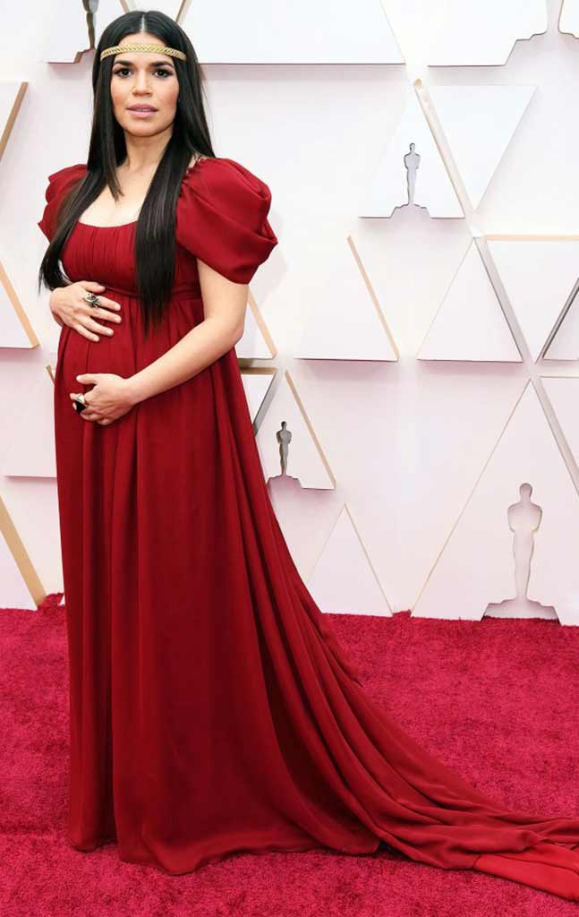 America Ferrera in a red gown for the Oscar's
