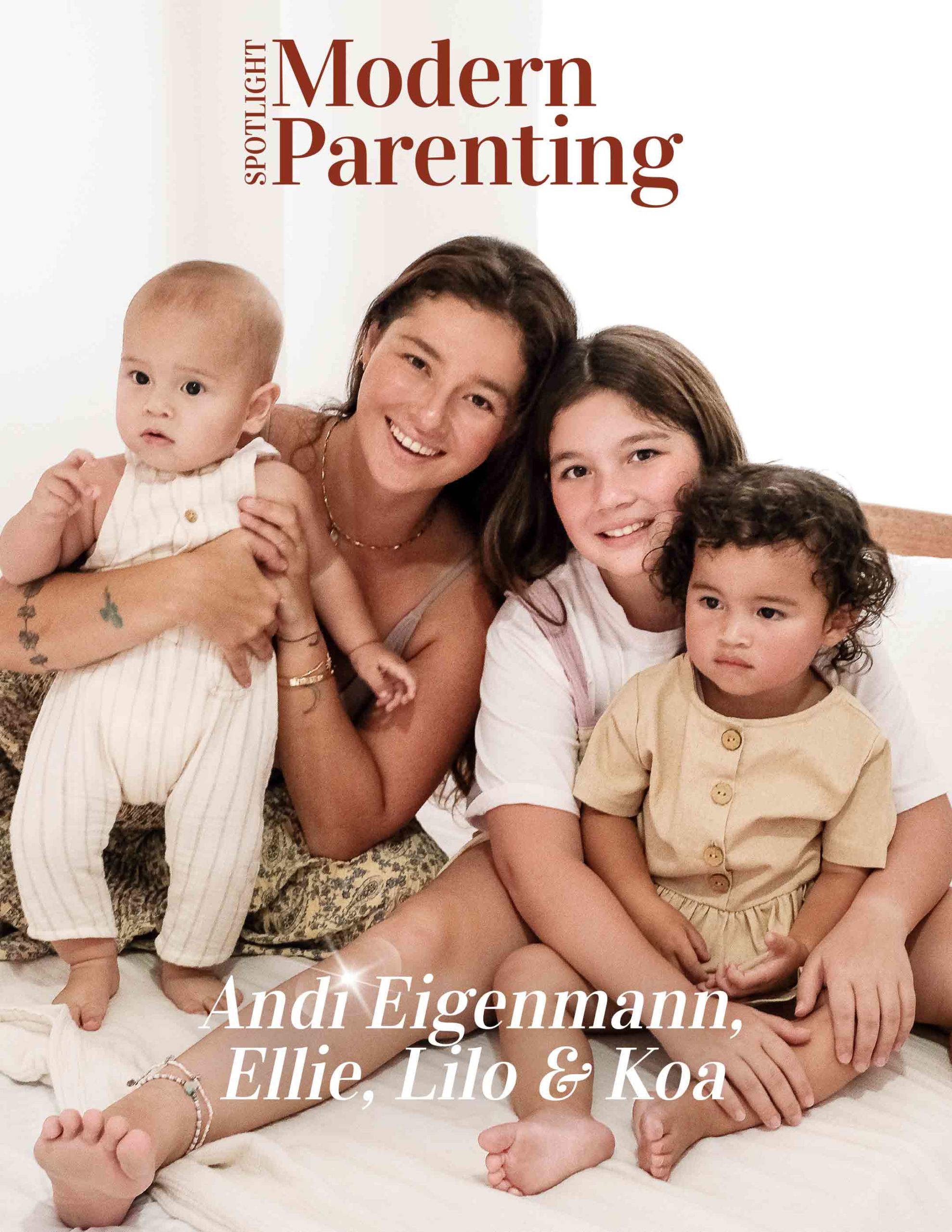 Andi Eigenmann with her three kids: Lilo, Koa, and Ellie