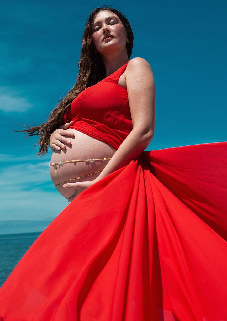 Angelica Panganiban's Red Maternity Look