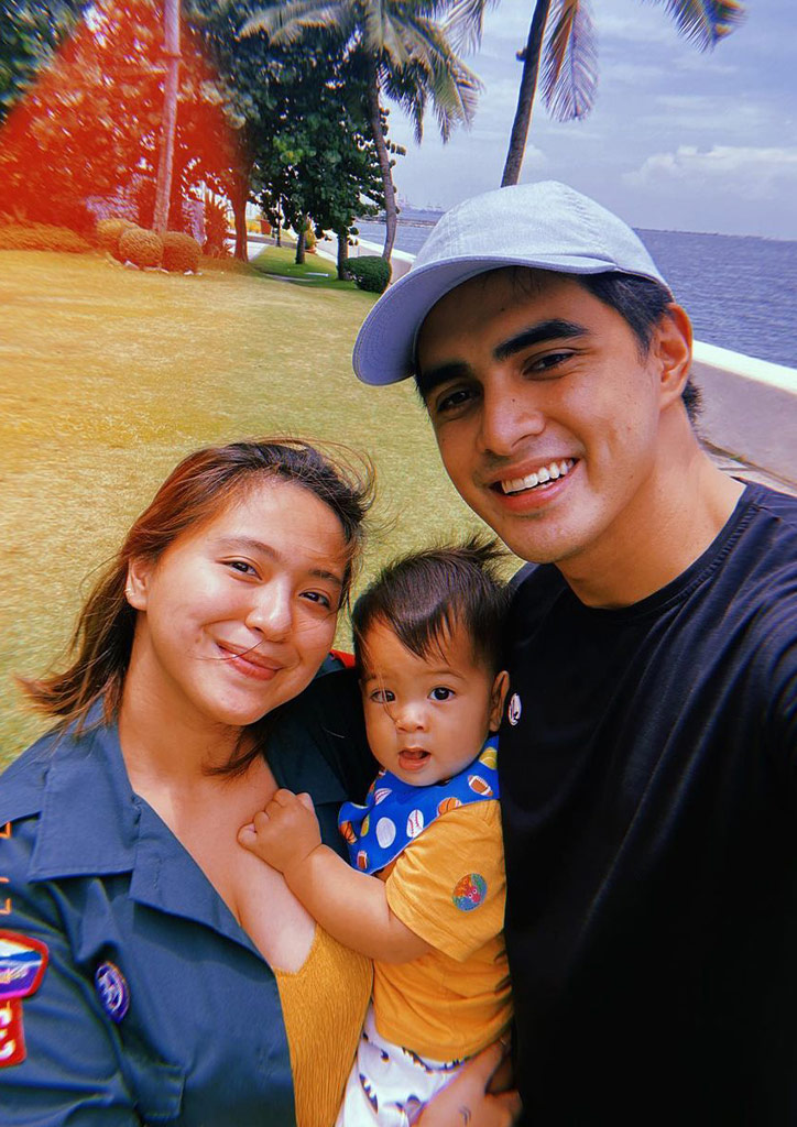 Juancho Trivino with his wife Joyce Pring and their son