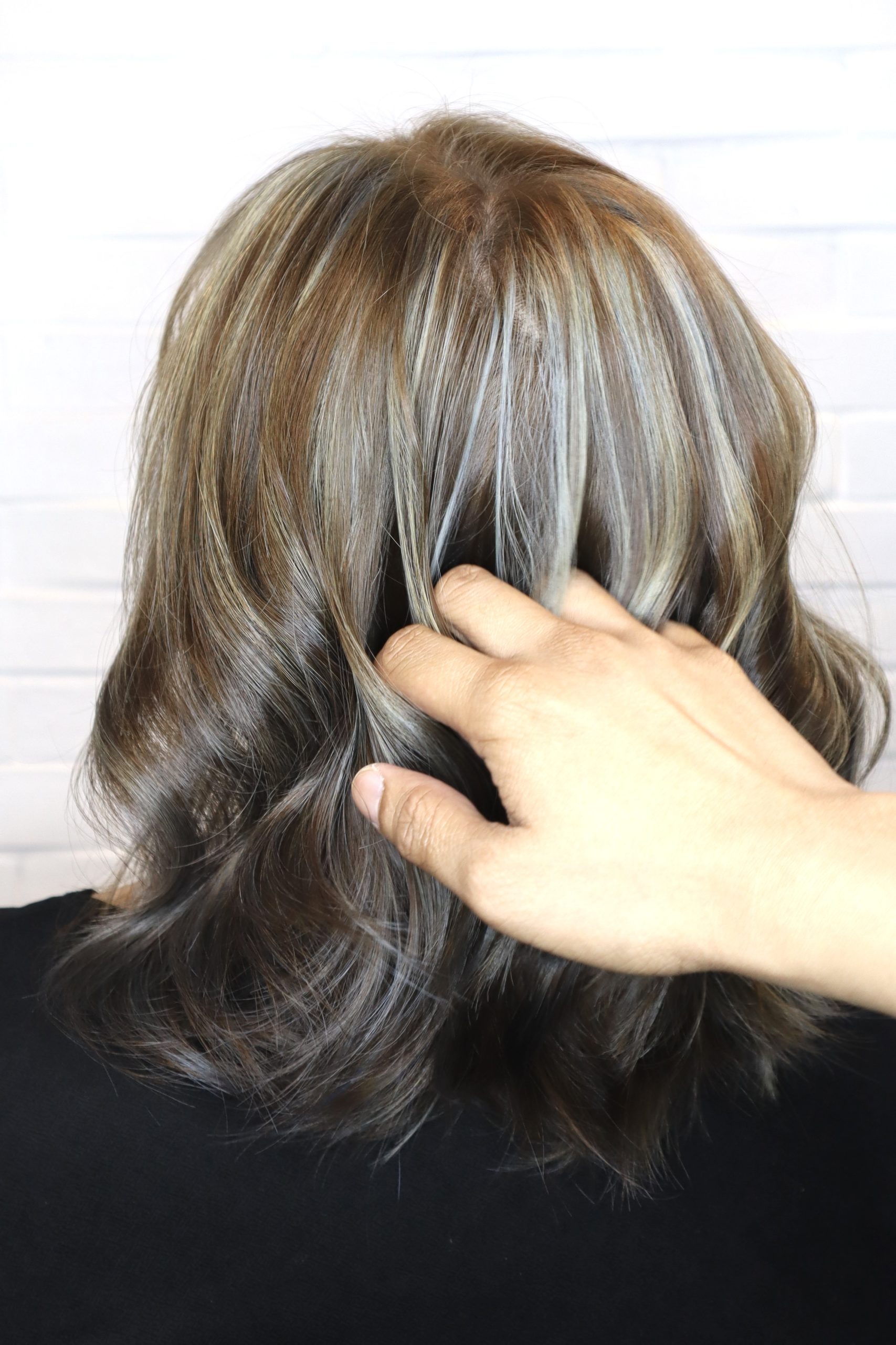 Chunky highlights are another hair trend for the year.