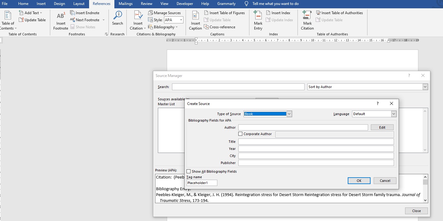 Microsoft Office has a variety of functions under References that make your kids' lives easier when making their research papers.