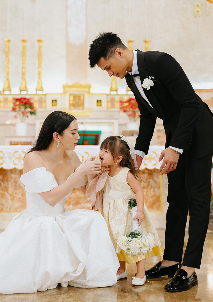 Vin Abrenica and Sophie Albert with their daughter