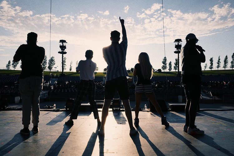 Pentatonix singing in the Summer Tour of 2018