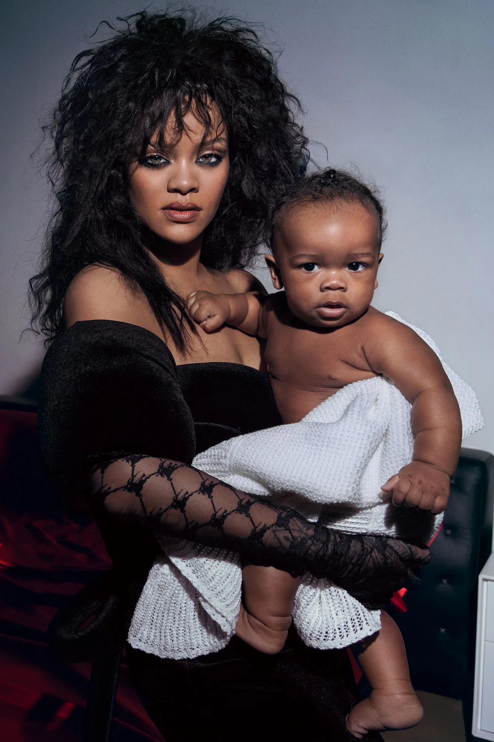 Rihanna with her son
