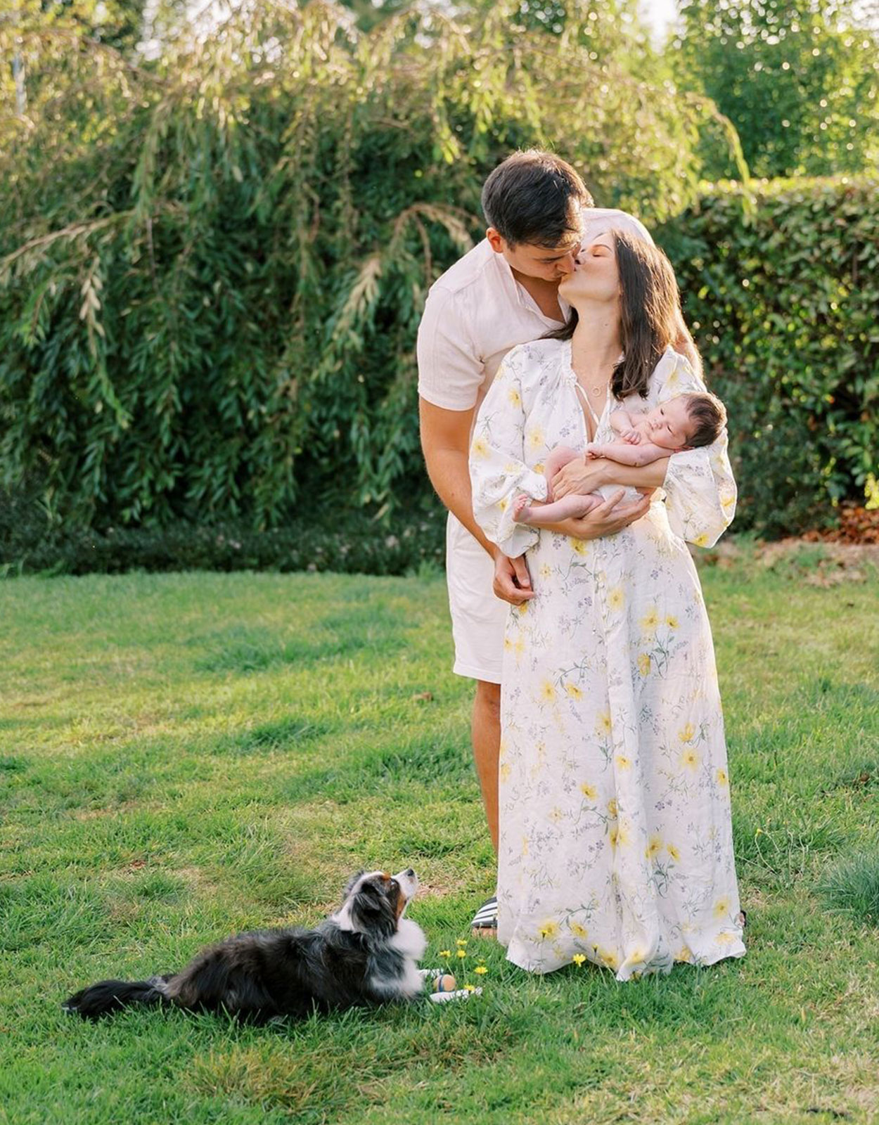 Ralph Wintle, Bianca King, and their baby