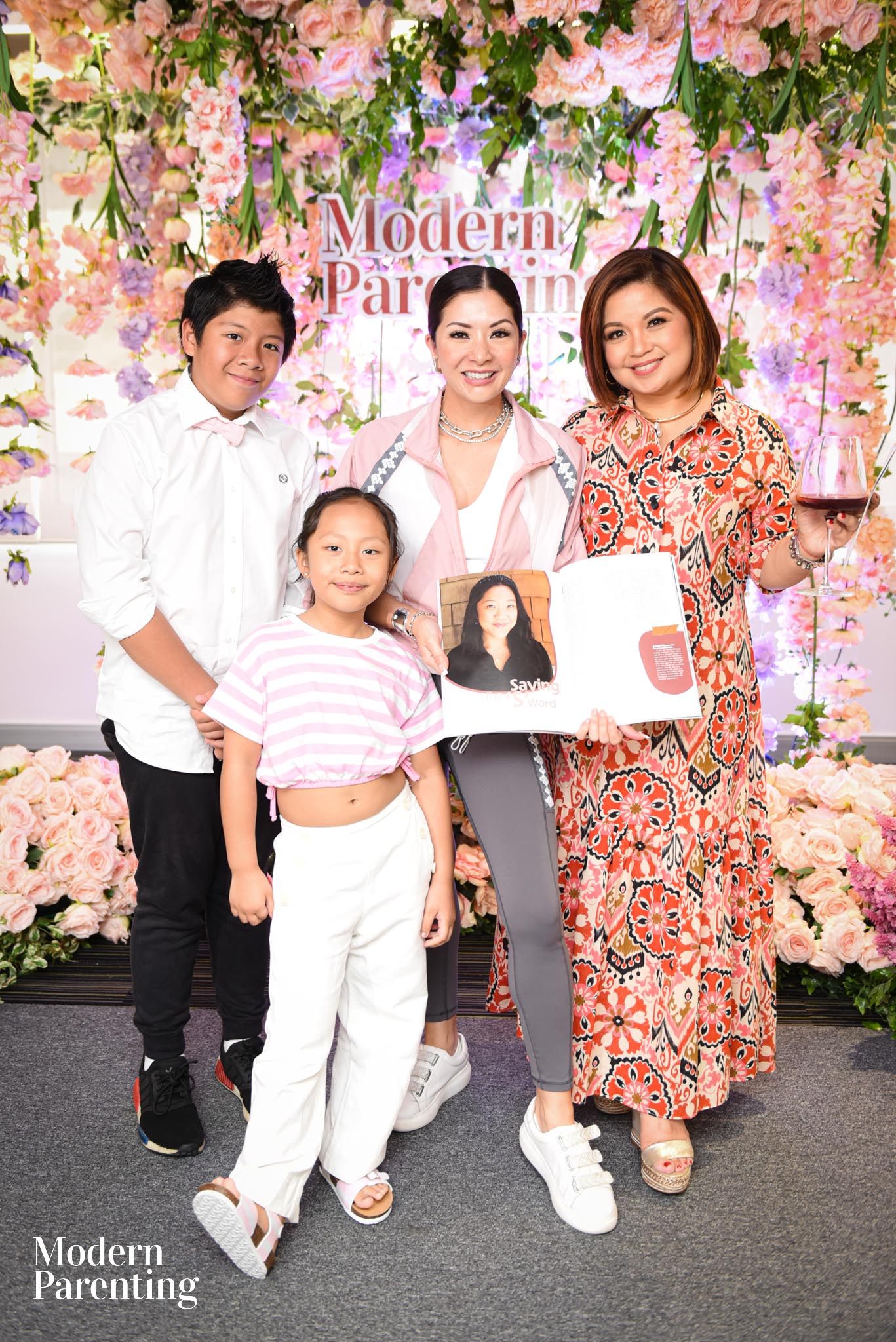 Cat Arambulo-Antonio and kids, Asher and Alana, with Marga Tupaz