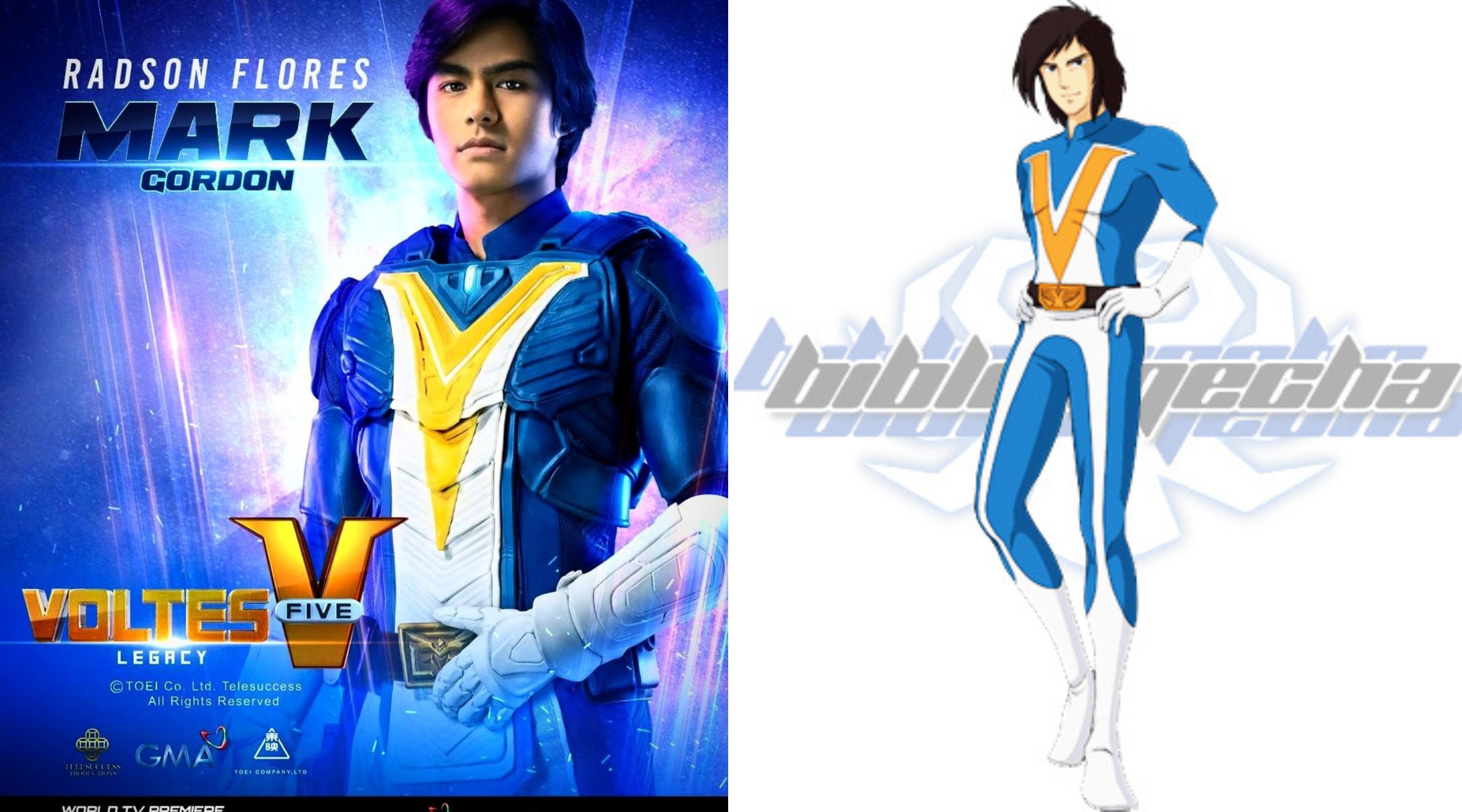 Radson Flores plays Mark Gordon on Voltes V: Legacy