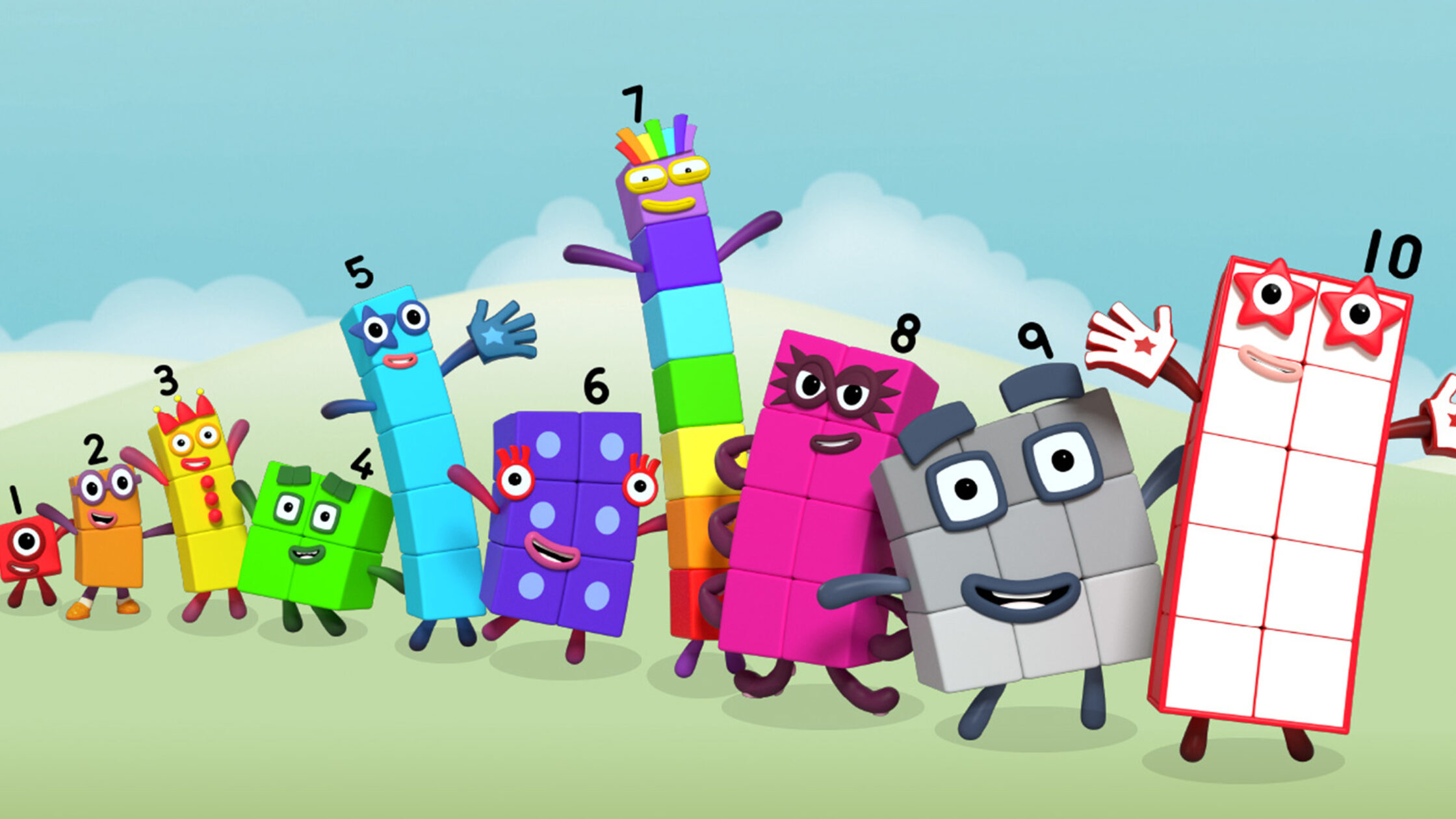 The numbers of BBC's Numberblocks