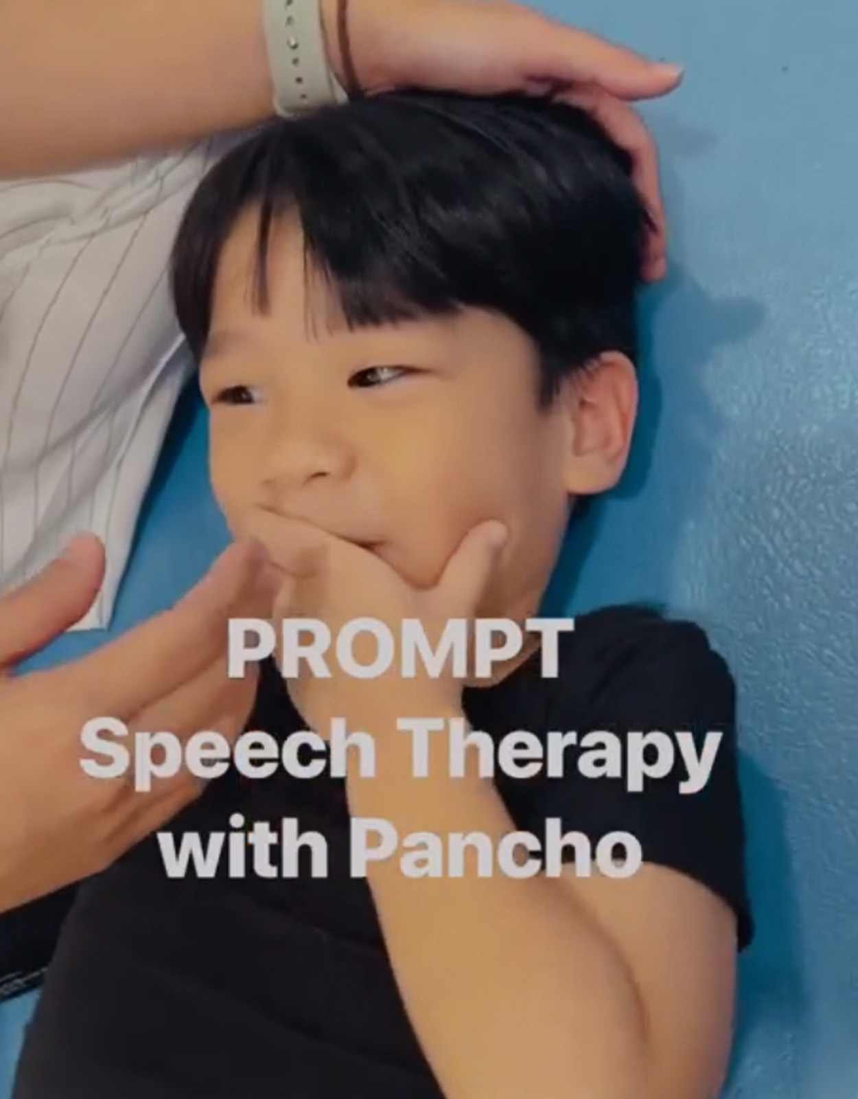 Pancho Bacarro during his PROMPT Speech Therapy