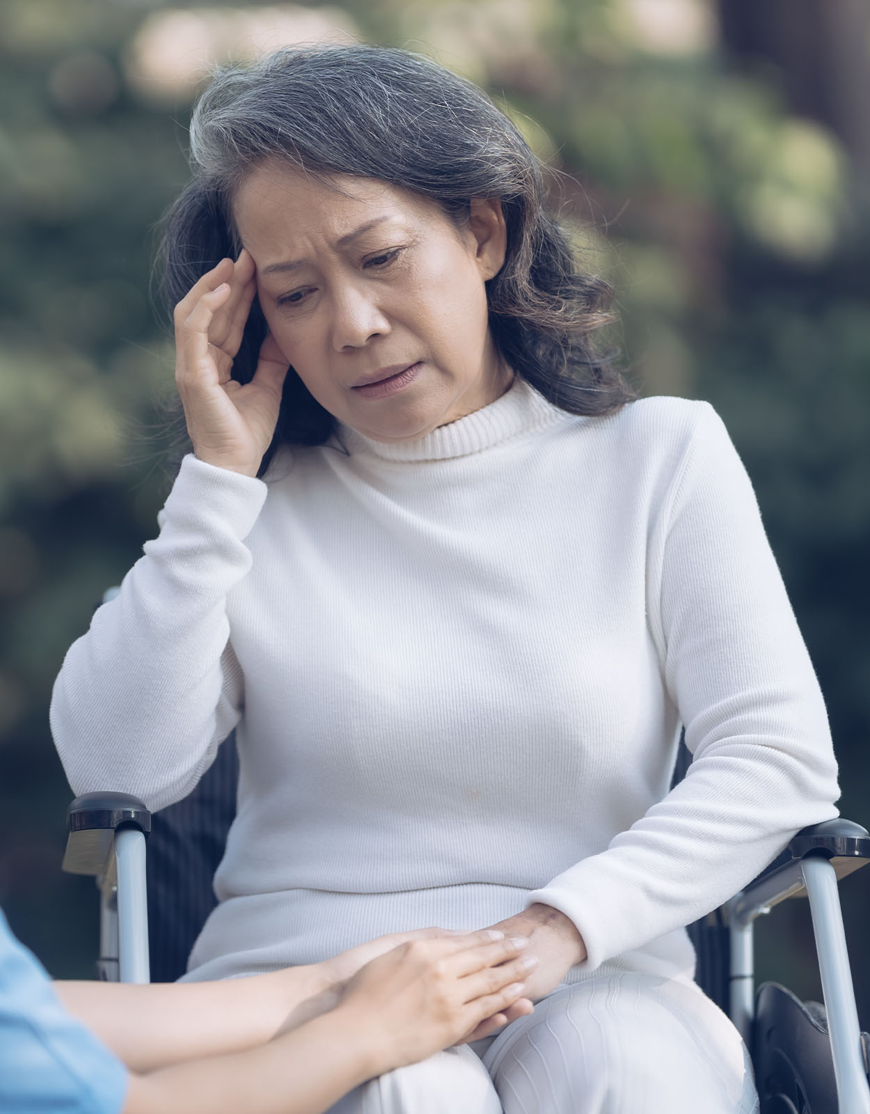 A stressed-out woman