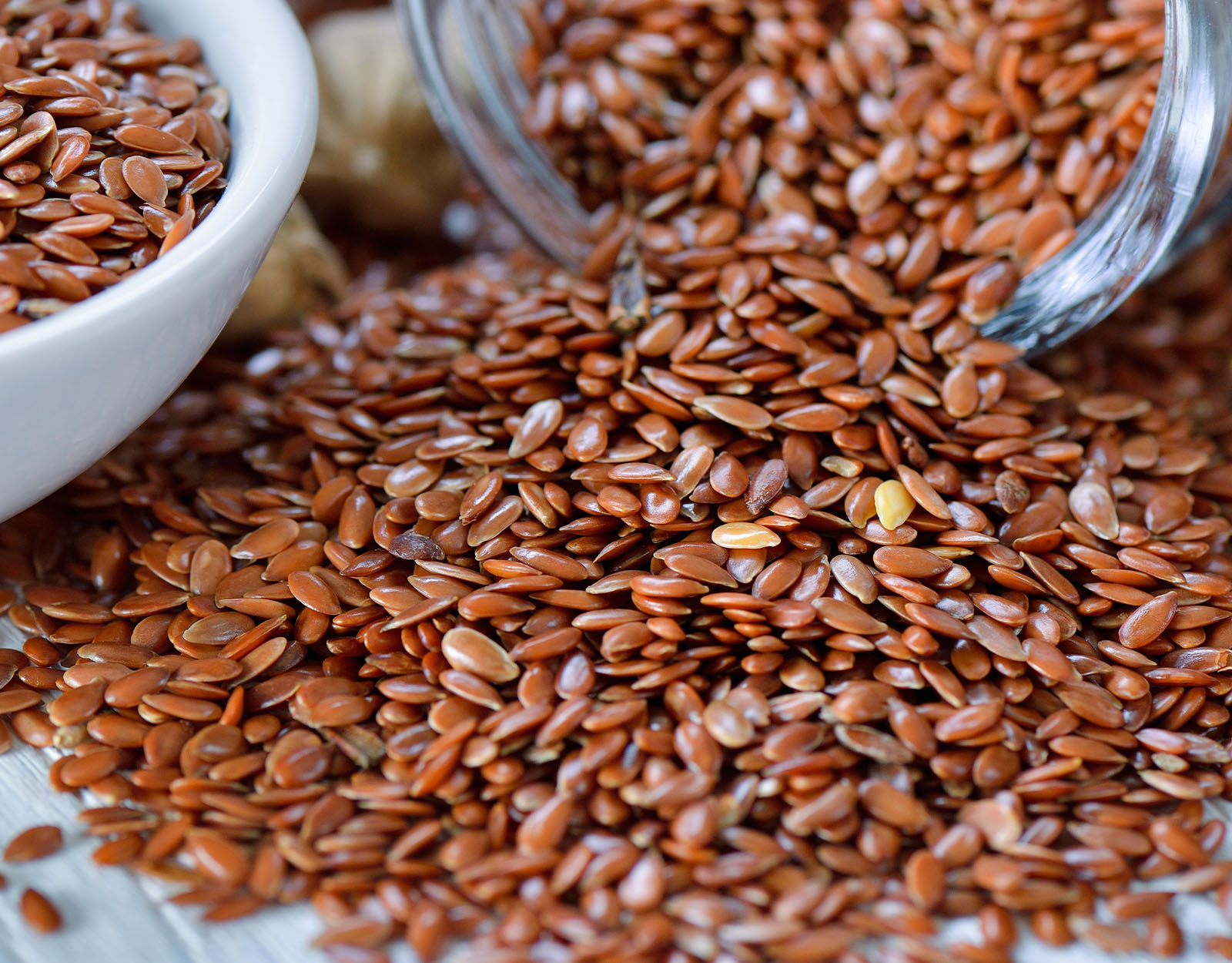 Flax seed boasts a high level of unsaturated fat and fiber that make cholesterol levels drop