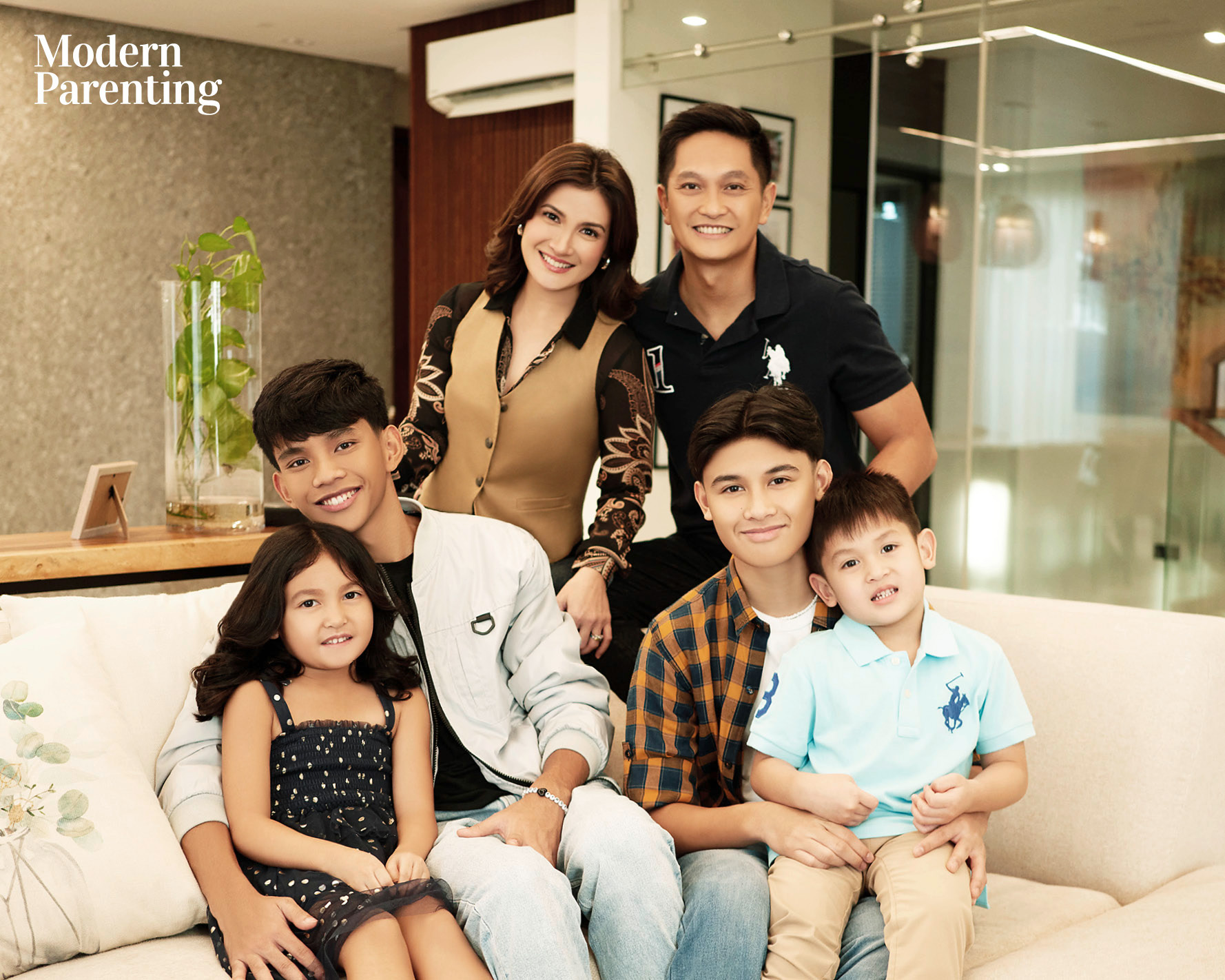 Camille Prats and VJ Yambao with their blended family