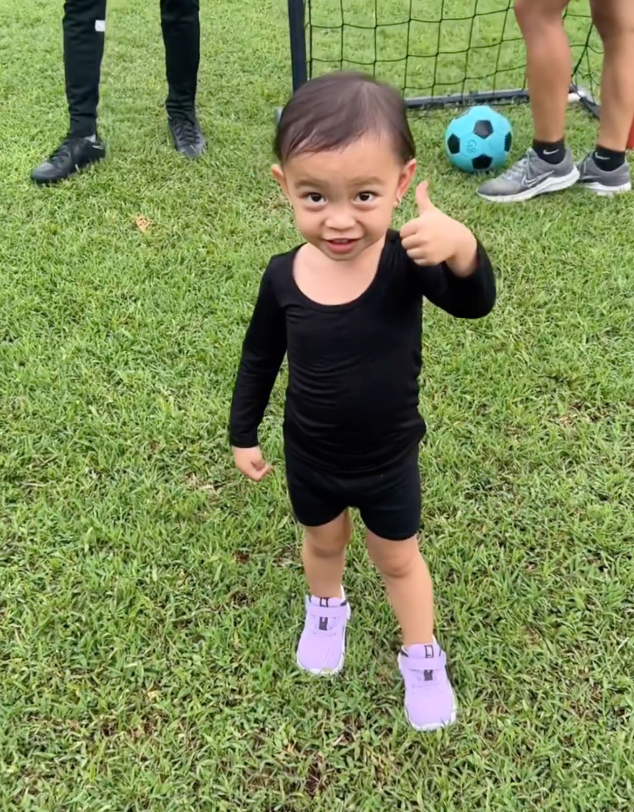 Jhong Hilario's Adorable Toddler Daughter Plays Football!