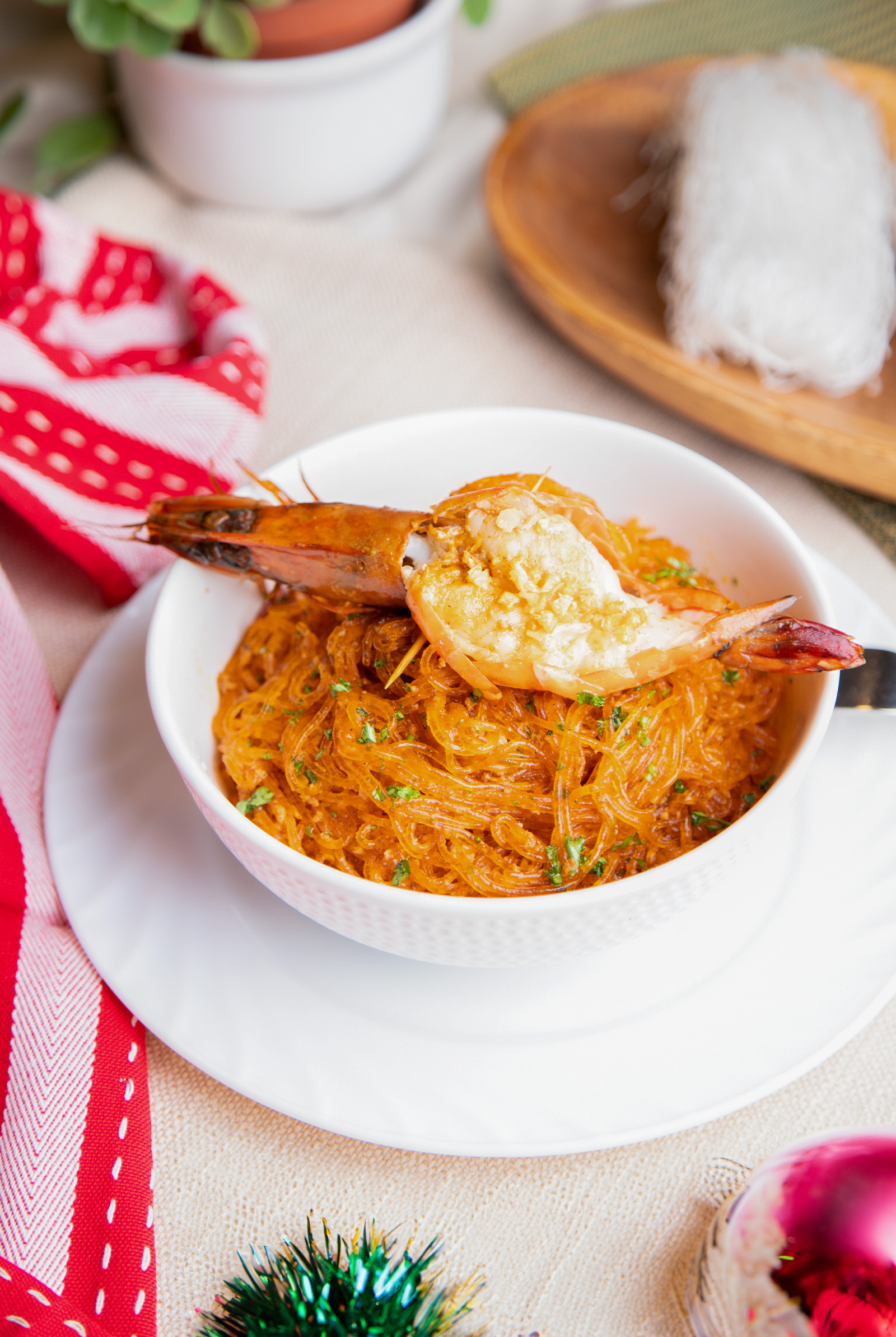 Nina Daza-Puyat's seafood dish, Garlic Prawns with Taba ng Talangka