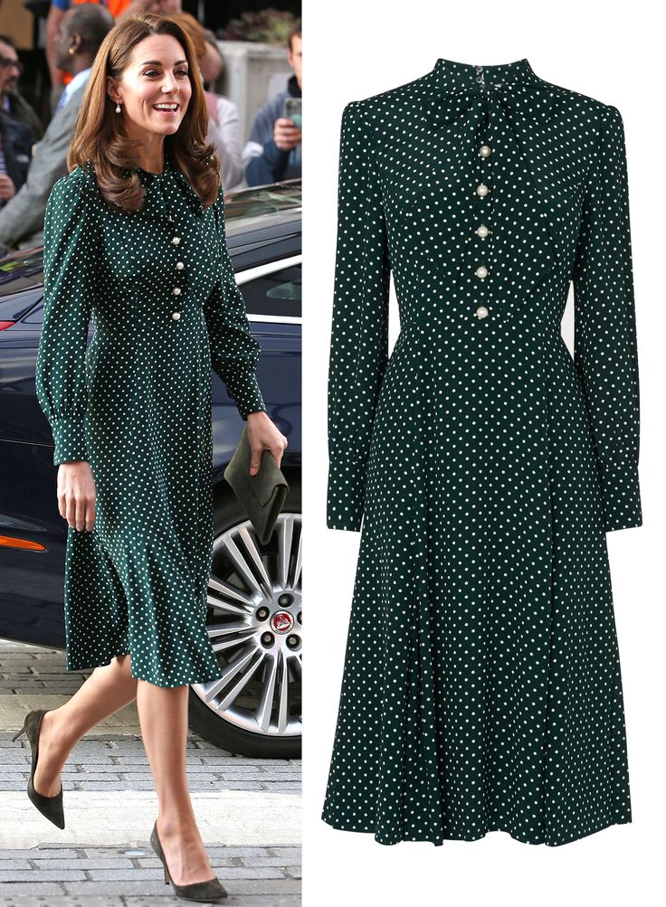 Catherine Middleton in her Green Polka Dot Dress — a playful but classy look for New Years