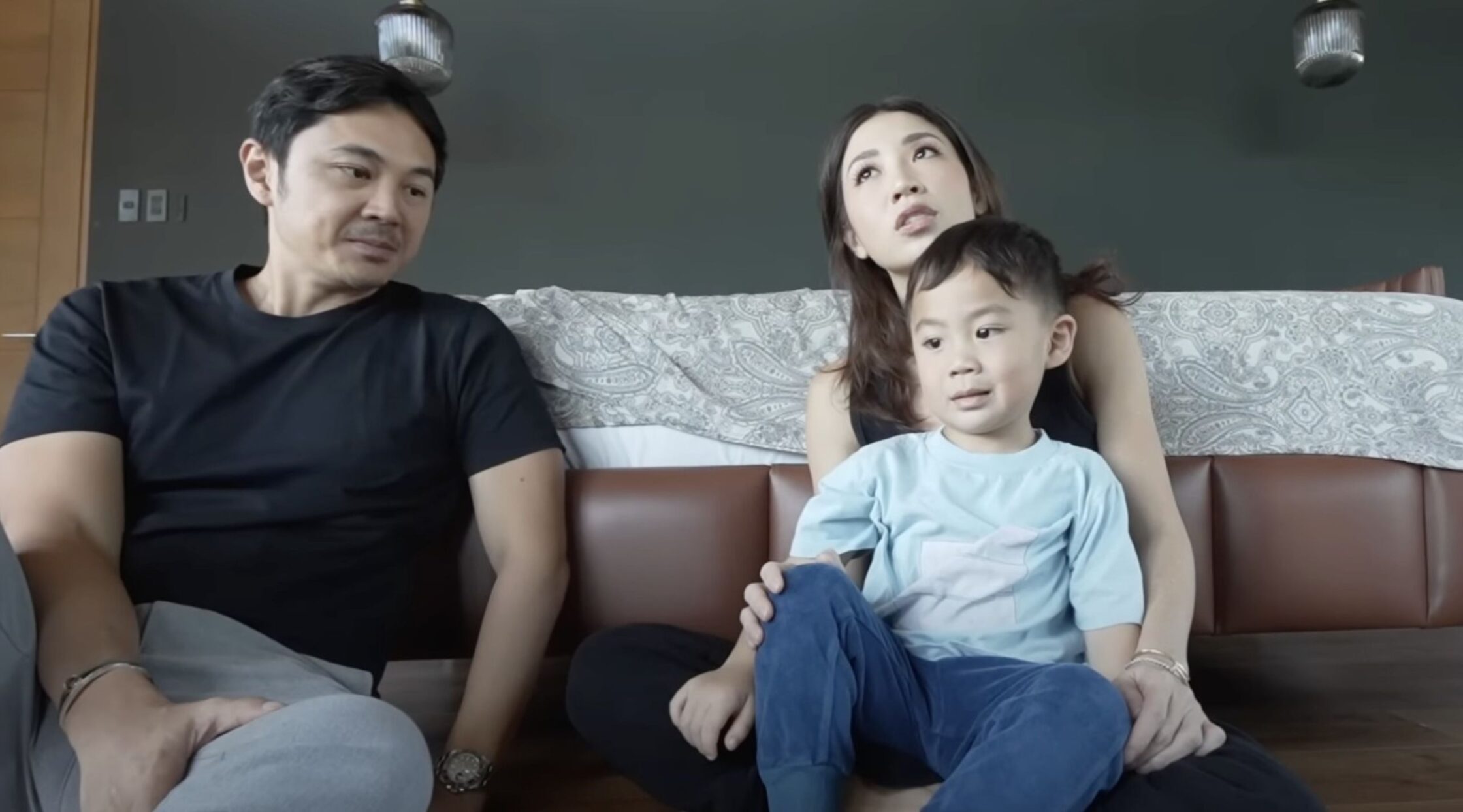 Slater Young and Kryz Uy with their son, Scottie