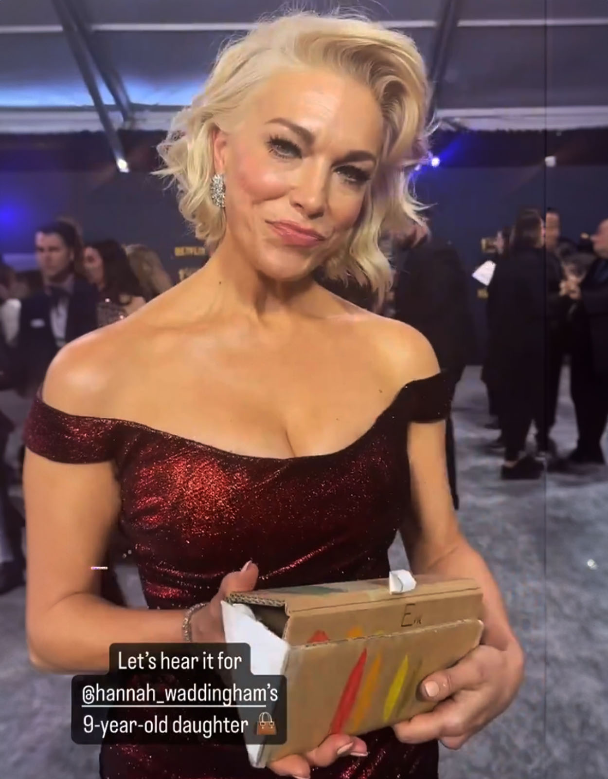 Hannah Waddingham Brings Handmade Bag to the SAG Awards