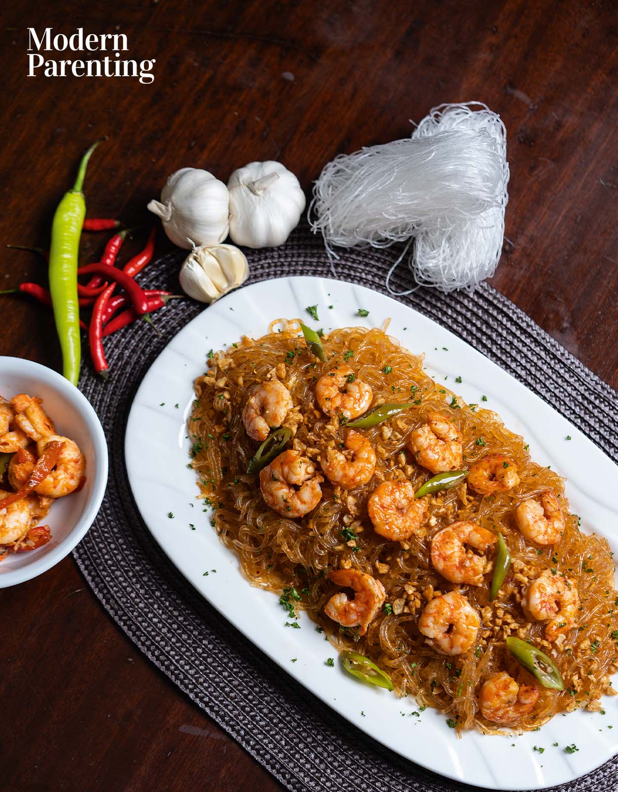 Garlic Shrimp Vermicelli using Sapporo Long Kow Vermicelli