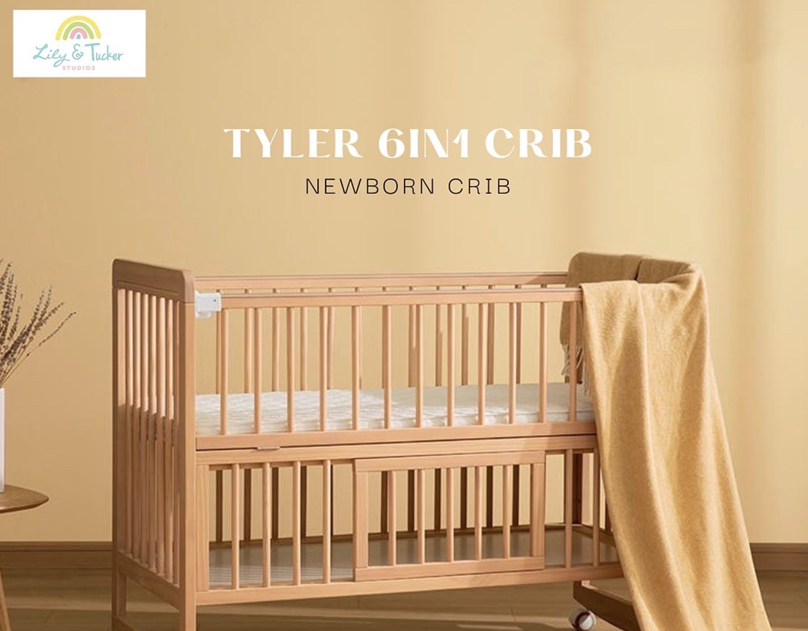 Tyler Compact 6-in-1 Convertible Crib from Lily & Tucker