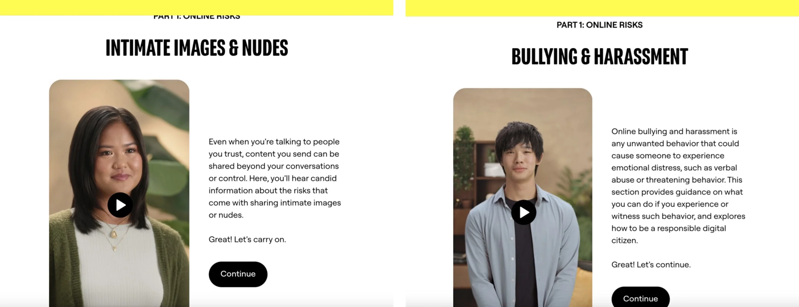 The interactive program aims to spark conversations and build critical thinking around bullying, sextortion, and online risk